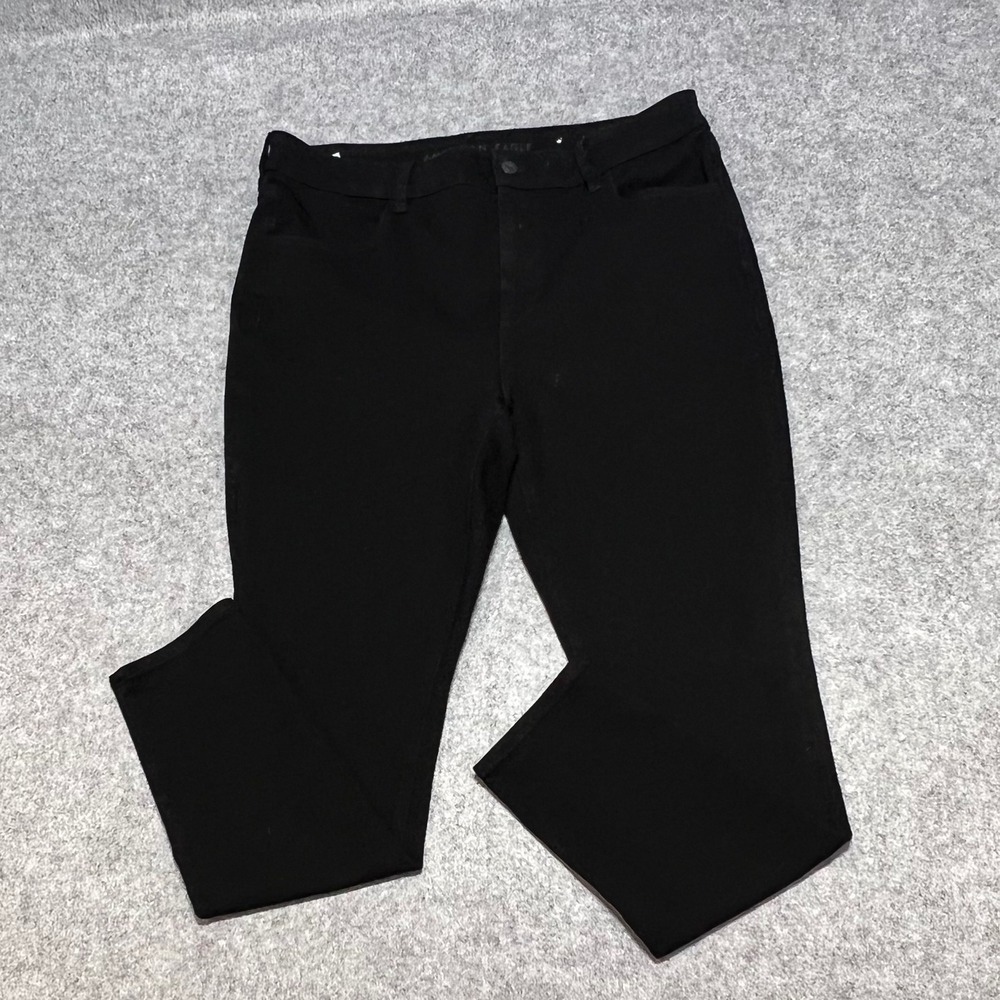 American Eagle Dream Stretch Skinny Jeans Black High Rise Womens Size 16 Regular